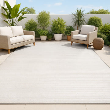 Aarhus Minimalist Scandi Striped Area Rug